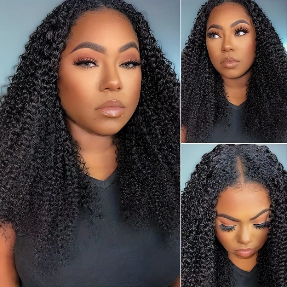 Kinky Curly | No Glue or Sew In Required | Density: 150%