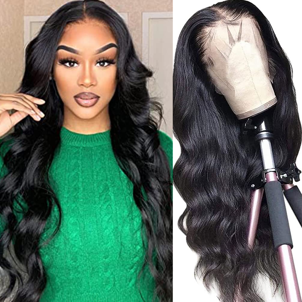 Wear and Go Glueless Wigs Human Hair Pre Plucked Pre Cut Lace Front Wigs for Black Women 180 Density Water Wave Bob Wig Human Hair Curly Wig (14 Inch)