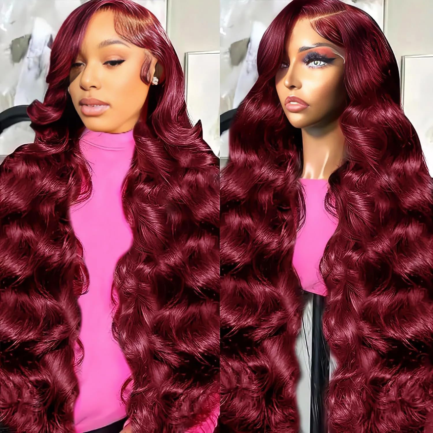 13x6 Body Wave Lace Front Wigs Human Hair Pre Plucked 200% Density Glueless Wigs Human Hair 26 Inch HD Transparent Lace Frontal Wigs Human Hair Wigs for Black Women With Baby Hair