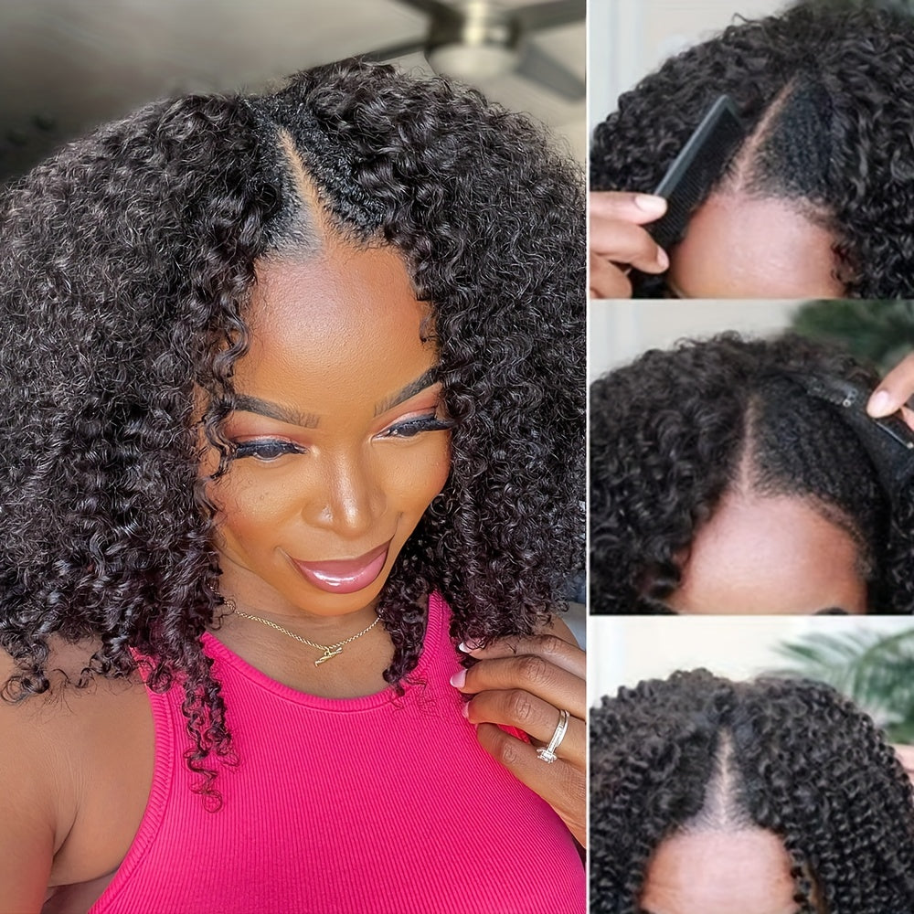 Kinky Curly | No Glue or Sew In Required | Density: 150%