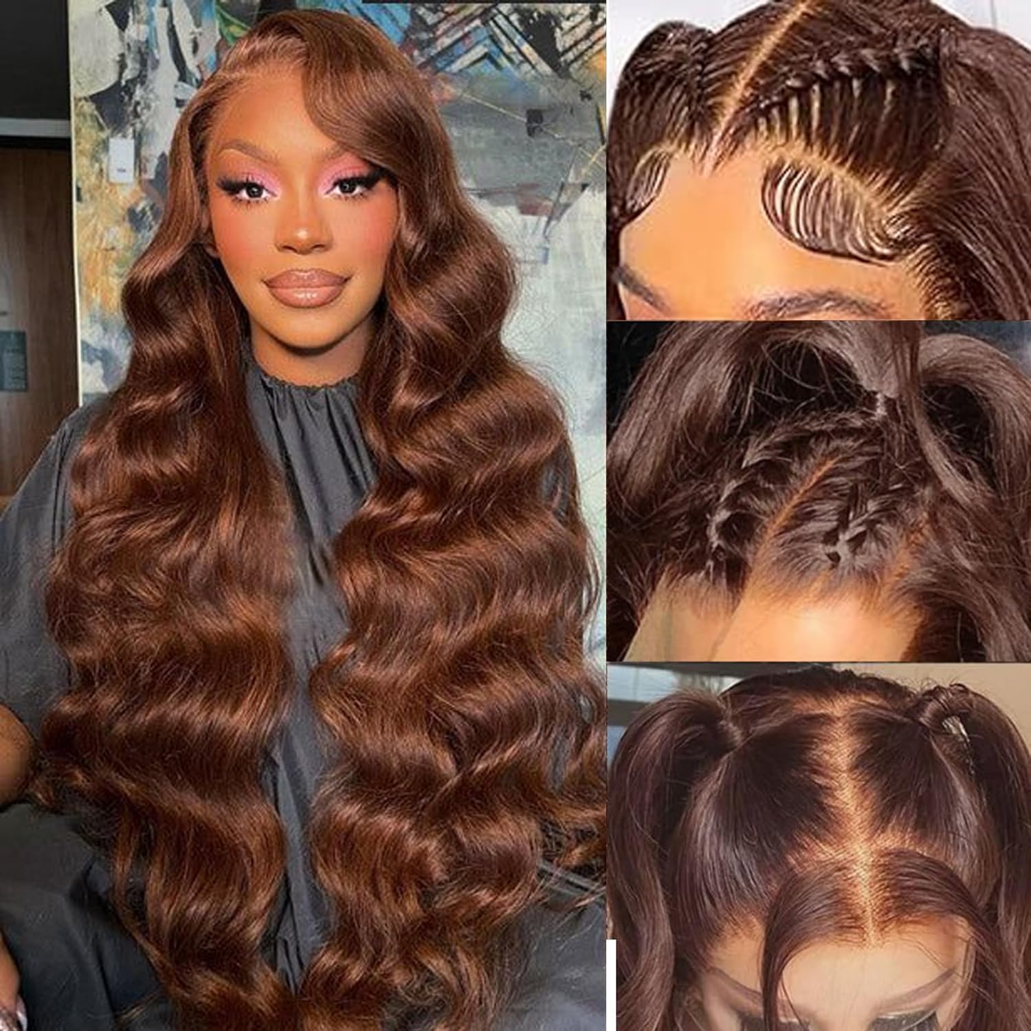 13x6 Body Wave Lace Front Wigs Human Hair Pre Plucked 200% Density Glueless Wigs Human Hair 26 Inch HD Transparent Lace Frontal Wigs Human Hair Wigs for Black Women With Baby Hair