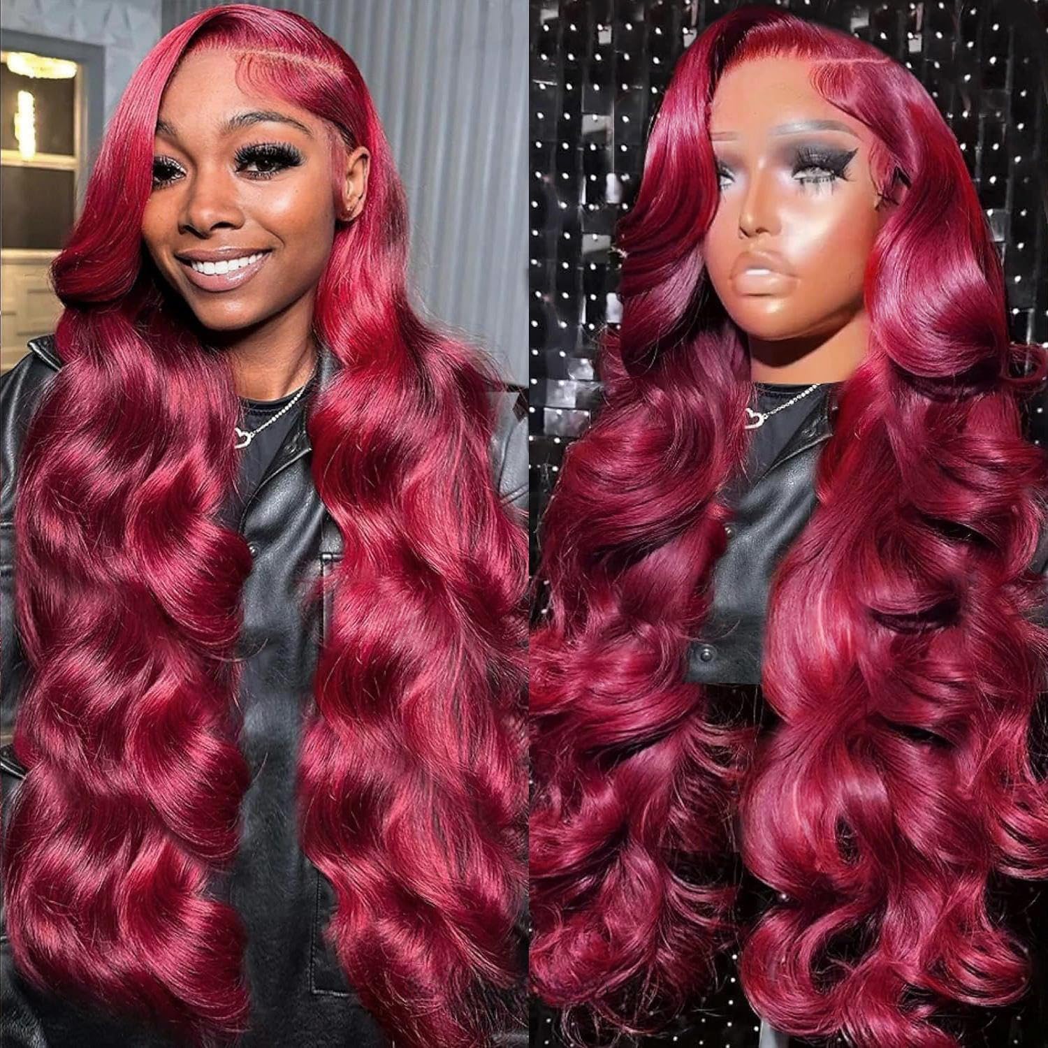 13x6 Body Wave Lace Front Wigs Human Hair Pre Plucked 200% Density Glueless Wigs Human Hair 26 Inch HD Transparent Lace Frontal Wigs Human Hair Wigs for Black Women With Baby Hair